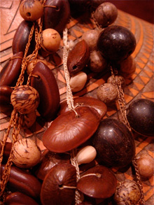 Tropical pumpkin seed necklace